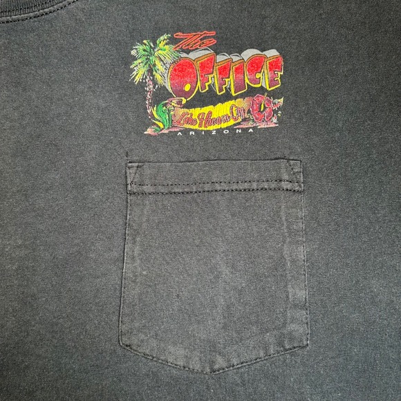 The Office Lake Havasu City Arizona Bar Graphic T Shirt Mens XL Black Pocket Tee - Picture 4 of 10